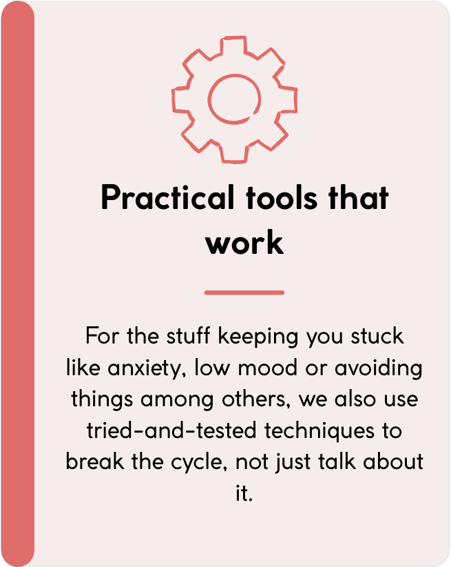 Untitled card saying: practical tools that work